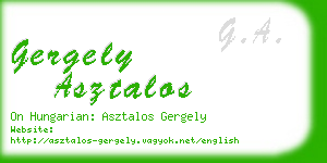 gergely asztalos business card